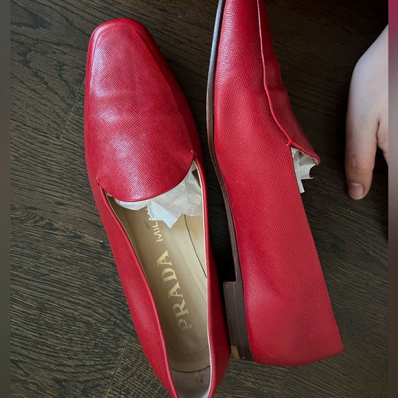 Prada Red Loafers - Picture 5 of 5